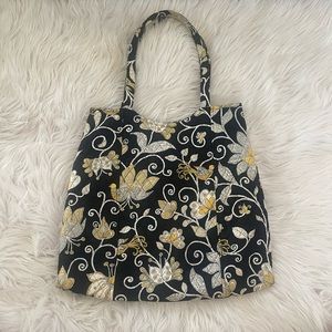 Vera Bradley Yellow Bird Shopper Bag Purse Retired Print